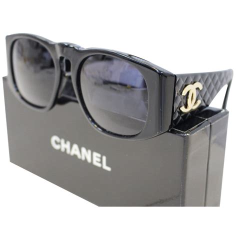 chanel glasses 01450|CHANEL Acetate Quilted Sunglasses 01450 Black.